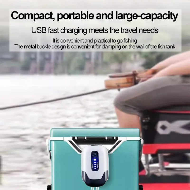 Sobo المحمولة USB قابلة للشحن حوض السمك مضخة أكسجين خزان الأسماك مهوية تيار مستمر مضخة لحوض السمك في الهواء الطلق الصيد مضخات الهواء الملحقات