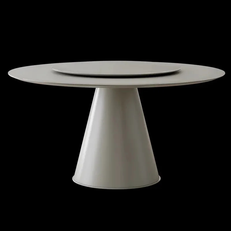 

Tempered glass dining table Modern simple light luxury glass turntable Small apartment household dining round dining table