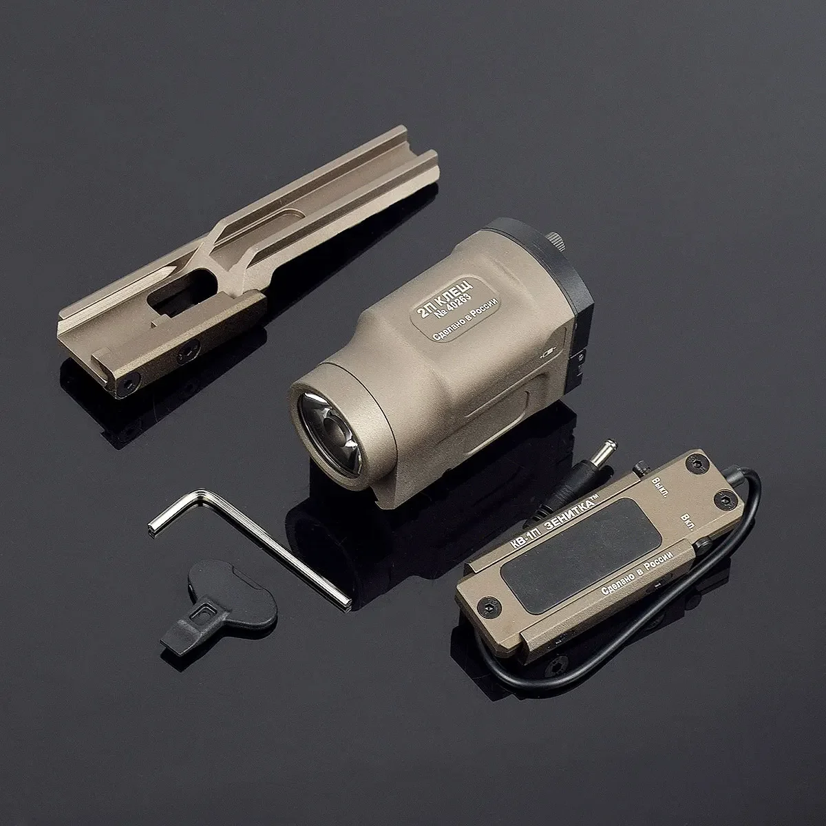 Z-enitco AK AK47 AK74 Light Klesh 2p AK-SD GEN 2 Stroboskop-Taschenlampe Passend für 20mm Picatinny-Schiene Mit Fernbedienung 500 Lumen Aluminium – Detail 10