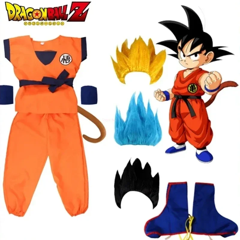 Dragon Ball Halloween Anime Kids Costume Son Goku Gui Cosplay Clothing Children's Day  All Saints' Day Performance Outfit Adult