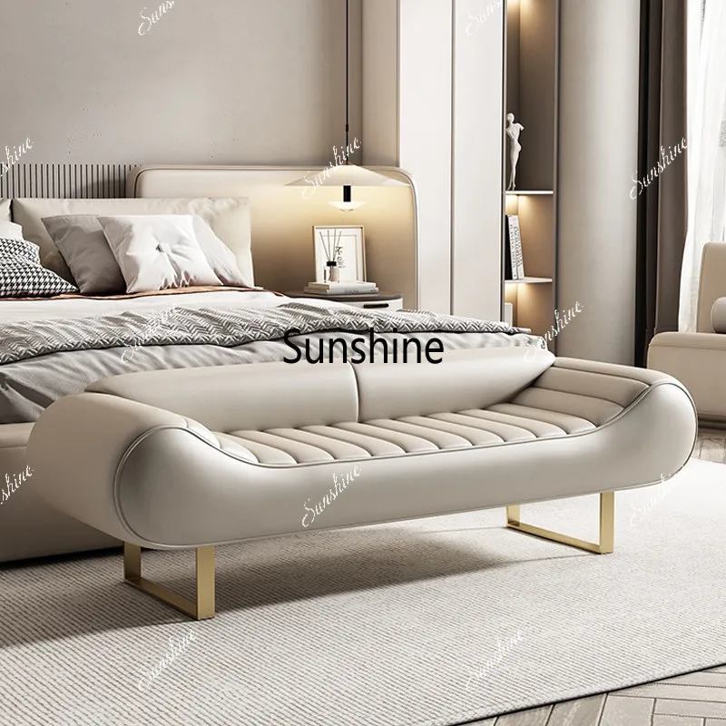 Premium light luxury couple's bedroom bedside stool cloakroom small sofa