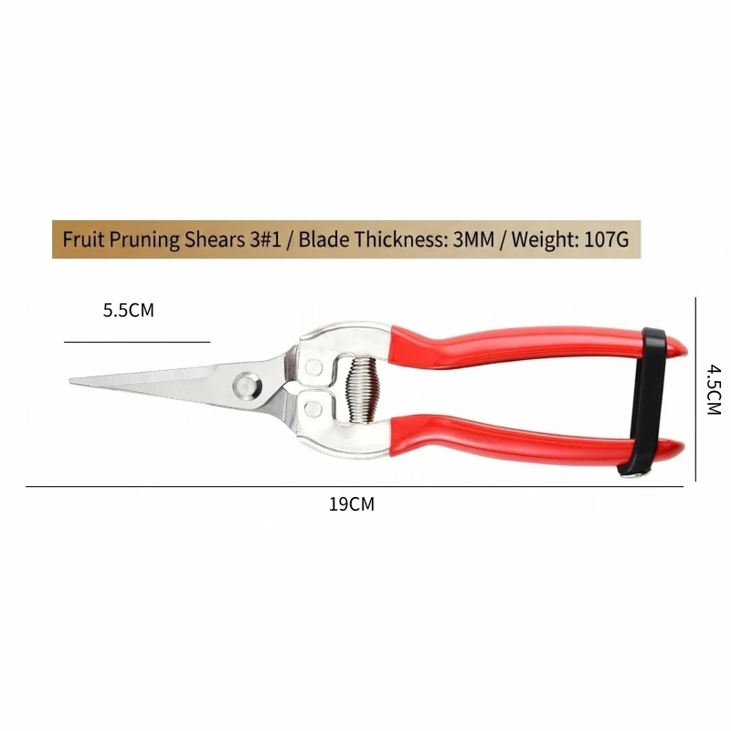 Stainless Steel Garden Scissors for Tree Branch Pruning And Fruit Harvesting Flower Branch Cutting Shears