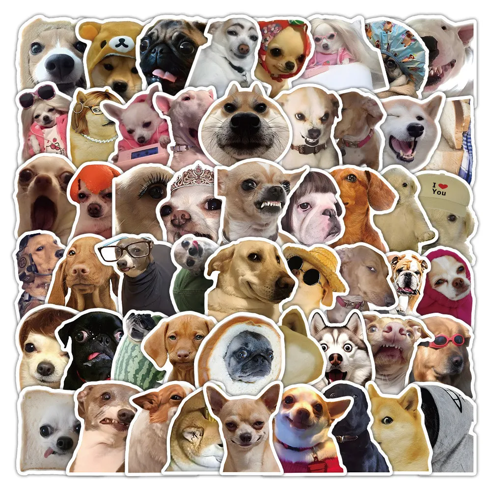 

106PCS Funny Realistic and Interesting Dog MEME Graffiti Stickers for Bicycle Hand Account Pencil Case Decals Papery Pop Store