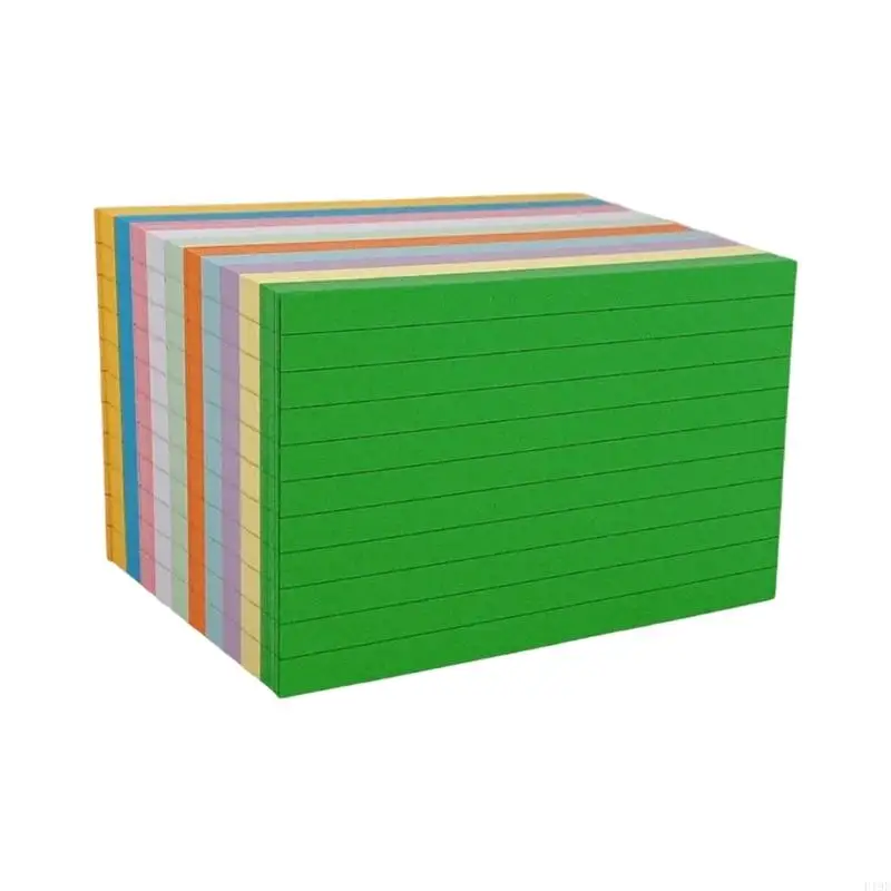

10Pcs 10 Color Lined Notepads Note Set Bright Color Tear Resistant Backing for Whiteboards Notebooks Walls F19E