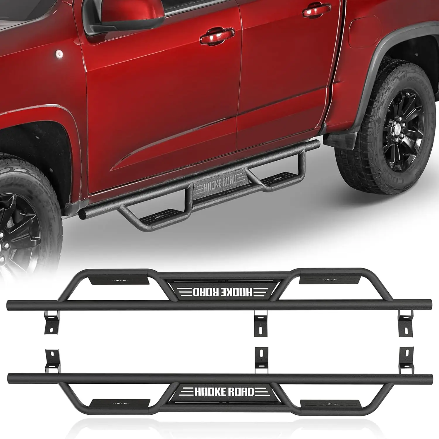 Pasos laterales Barras Nerf Rails compatibles con Chevy Colorado y GMC Canyon Crew Cab 2015-2025, estribos desplegables de 7,3"