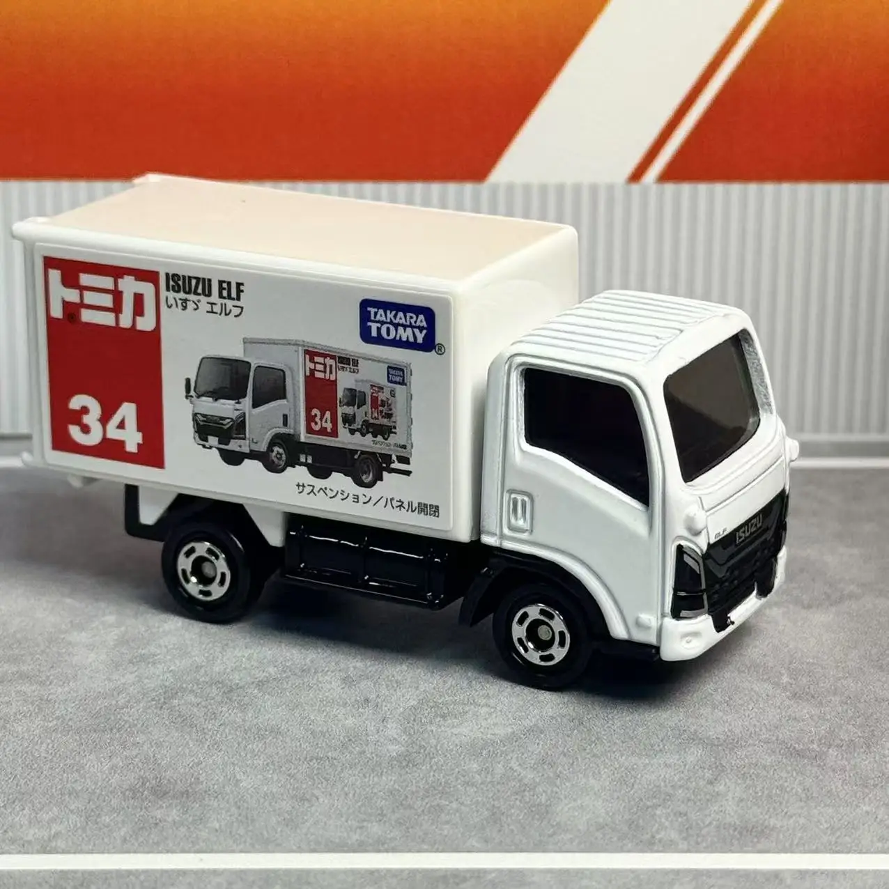 タカラトミー トミカ No.34 いすゞエルフ車合金おもちゃ自動車ダイキャストメタルモデル子供のクリスマスギフトのおもちゃ男の子