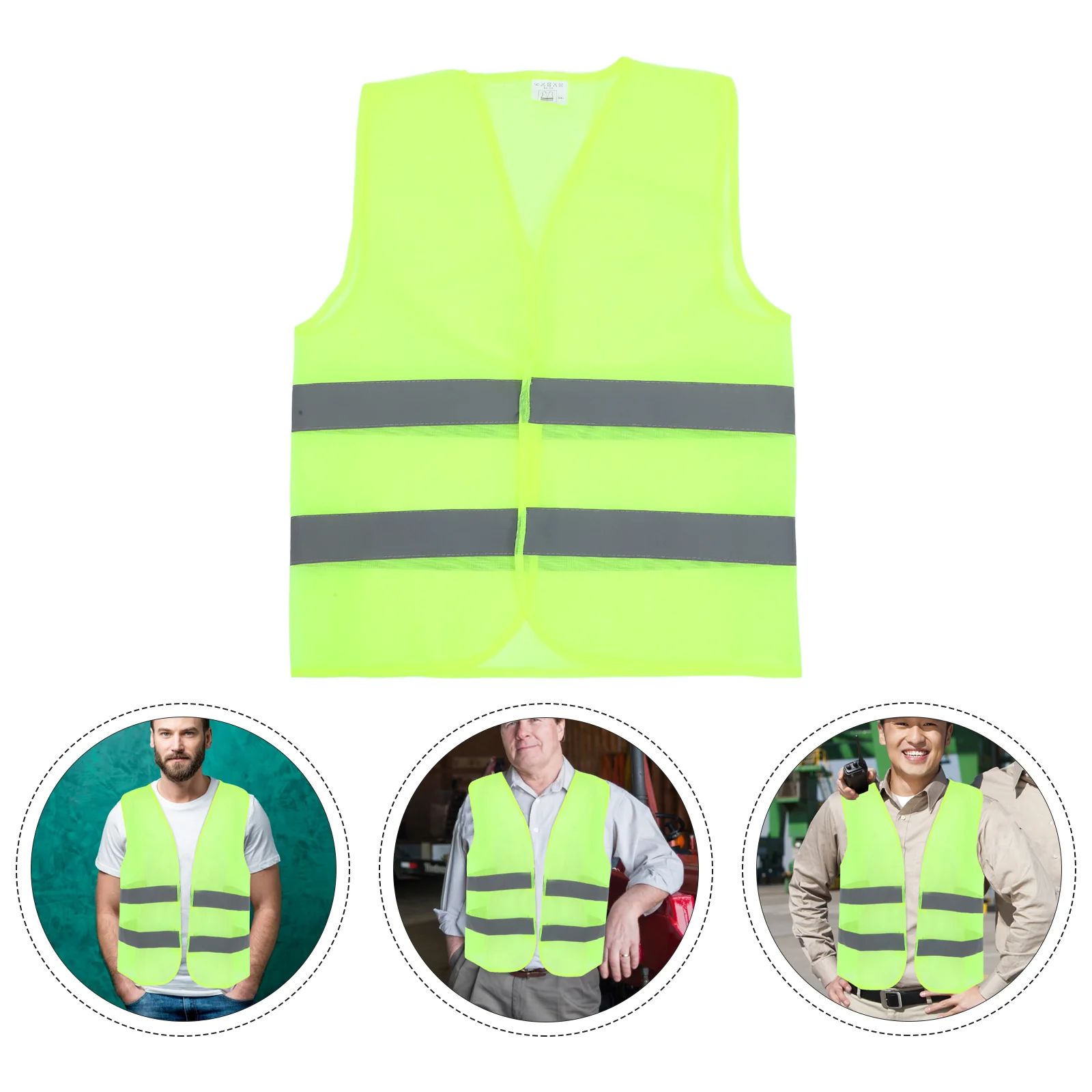 4 PCS Rucking Vest for Men Reflective Jacket High Visibility Safety Jackets Man