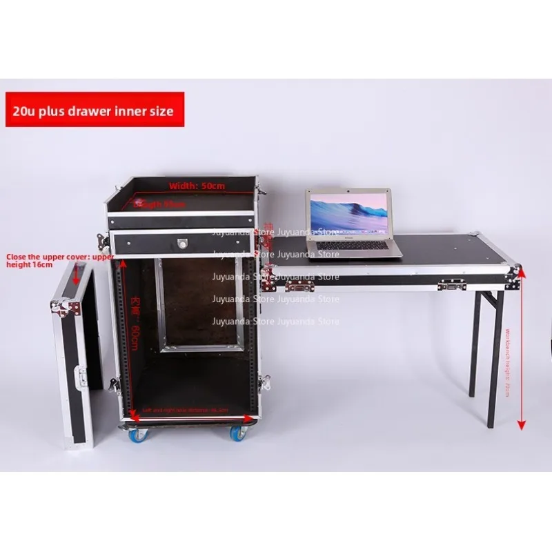 Customized 12U 16U Amplifier Flight Case Cabinet Stage Audio Mixer Equipment Cabinet Shockproof Flight Rack