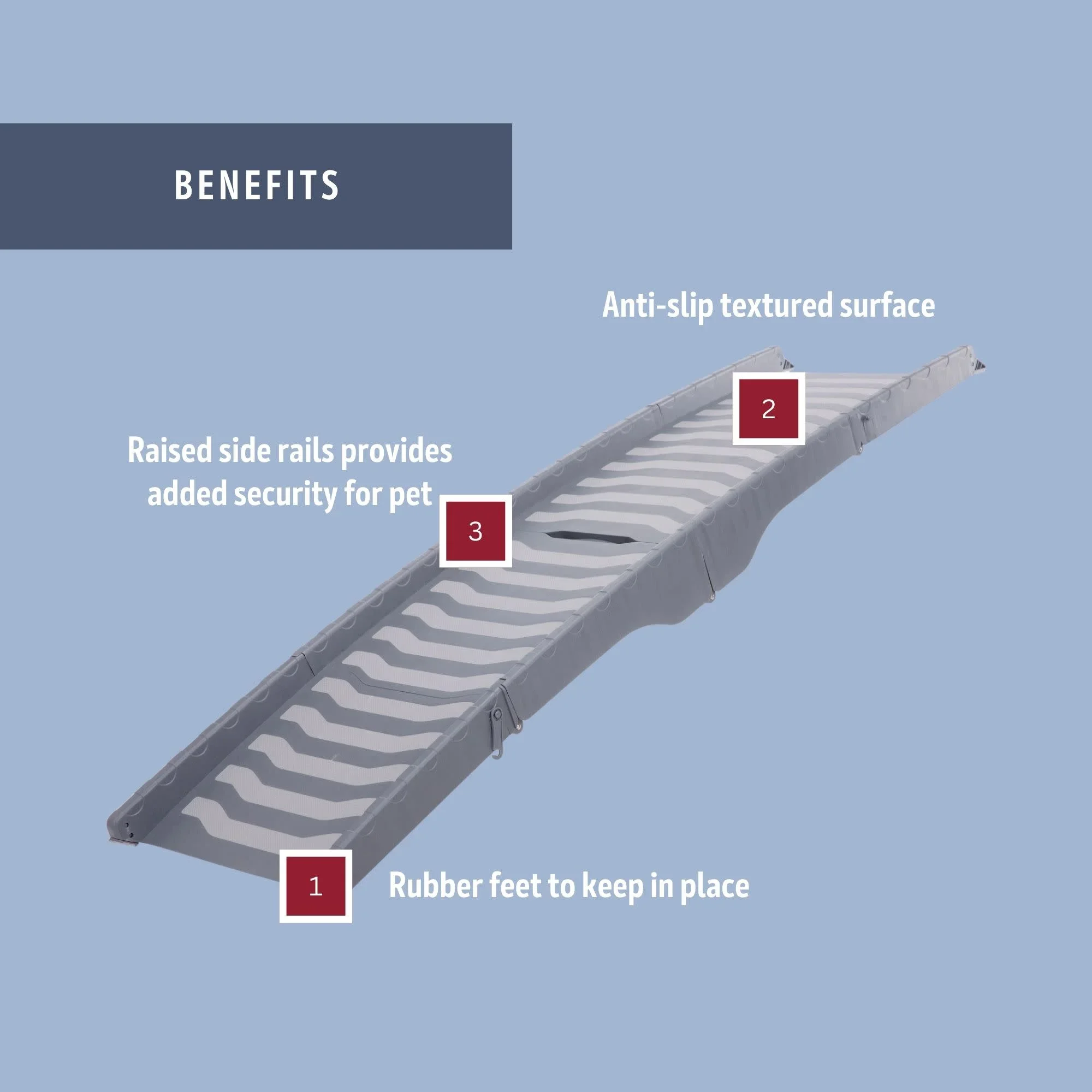 Super longo 59 polegadas! Rampa para animais de estimação TRIXIE, a escolha ideal para cães médios e pequenos (≤55 libras)