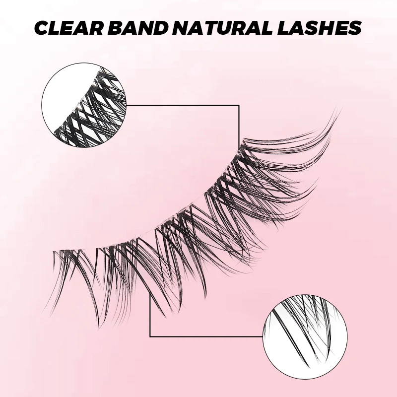 DINGSEN Natural Lashes 3D 5 pairs Anime Lash Manga Eyelashes Soft Cross Wispy Natural Eyelash Extension Makeup False Eyelashes