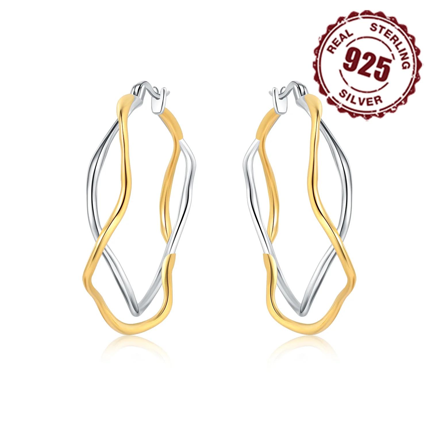 

Женские универсальные серьги-кольца из серебра 925 пробы