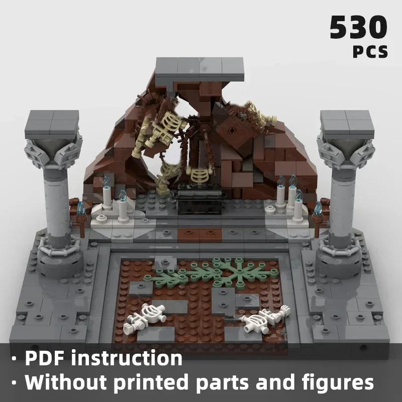 

soulslike game catacombs arena scene bricks boss battle diorama blocks ring building blocks product moc for fans gamer kid gift
