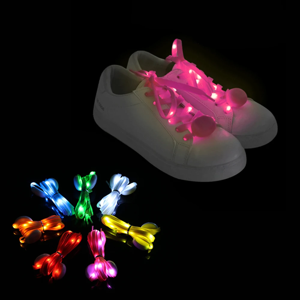 Luminous Shoelaces LED Sport Shoe Laces For All Shoes Fluorescent laces Party Get together Night run holiday decoration Unisex