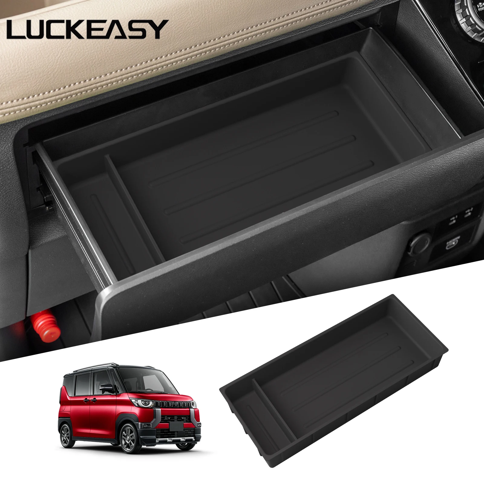 Für Mitsubishi Delica Mini 2025 Beifahrer-Schublade Aufbewahrungsbox Silikon Rutschfeste Ablage Organizer Auto-Innenraum-Zubehör