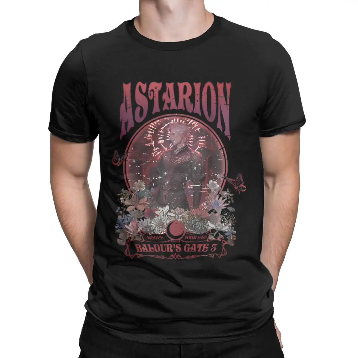 Astarion Bulders Baldurs Gate 3 T-Shirts for Men Baldursgate3 Novelty Cotton Tee Shirt Crewneck Short Sleeve T Shirts Gift Idea