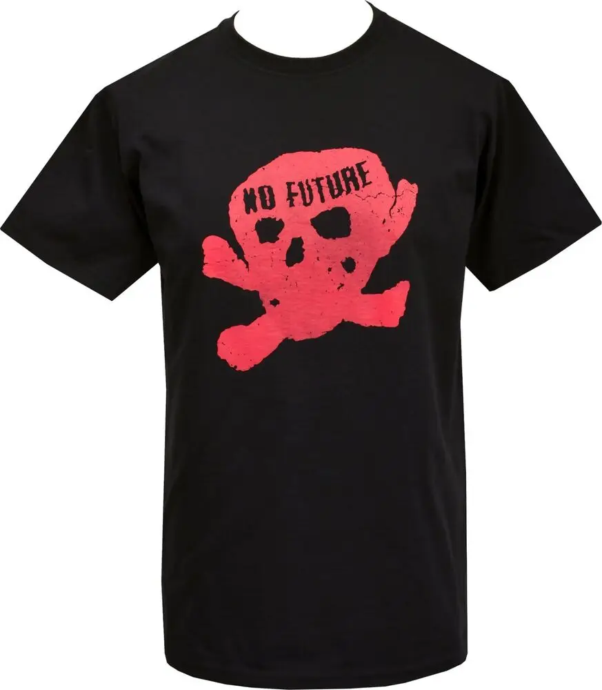 Mens Seditionaries T-Shirt No Future Chaos Skull Original Punk Rock 1977 Luxury Brand Retro Oversized cotton luxury brand retro