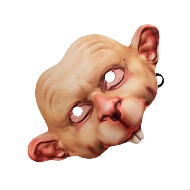 Adulto crianças máscara rato máscara animal engraçado festa máscara ratos realistas com dentes 6xda