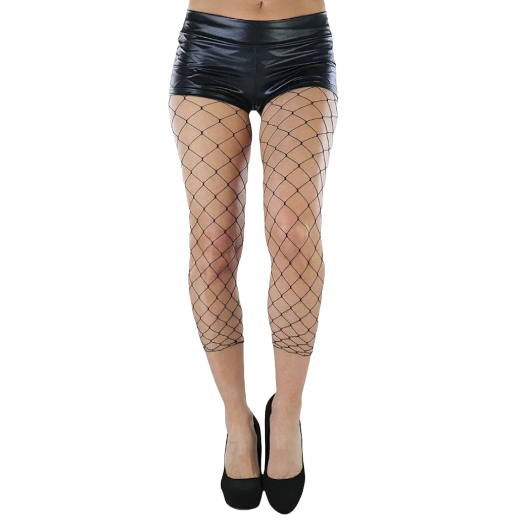 

Transparent Short Tights Sexy Big Net Pantyhose Fishnet Biker Women's High Waisted Stockings Erotic Footless Short Tights medias