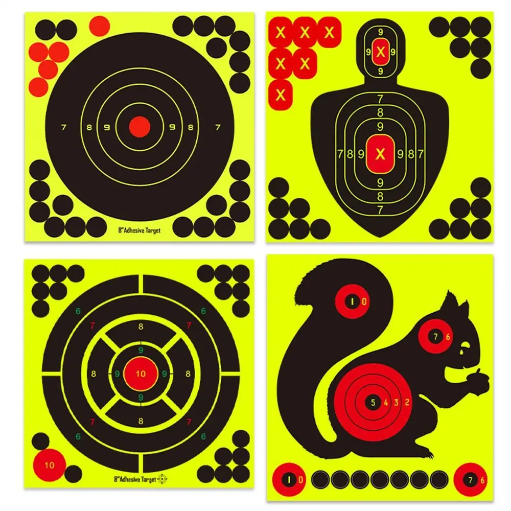 

5Pcs Reactivity 5Pcs Aim Training 8x8 inch Self Adhesive Self Stick Target Papers Shooting Target Targets Stickers Target Paster