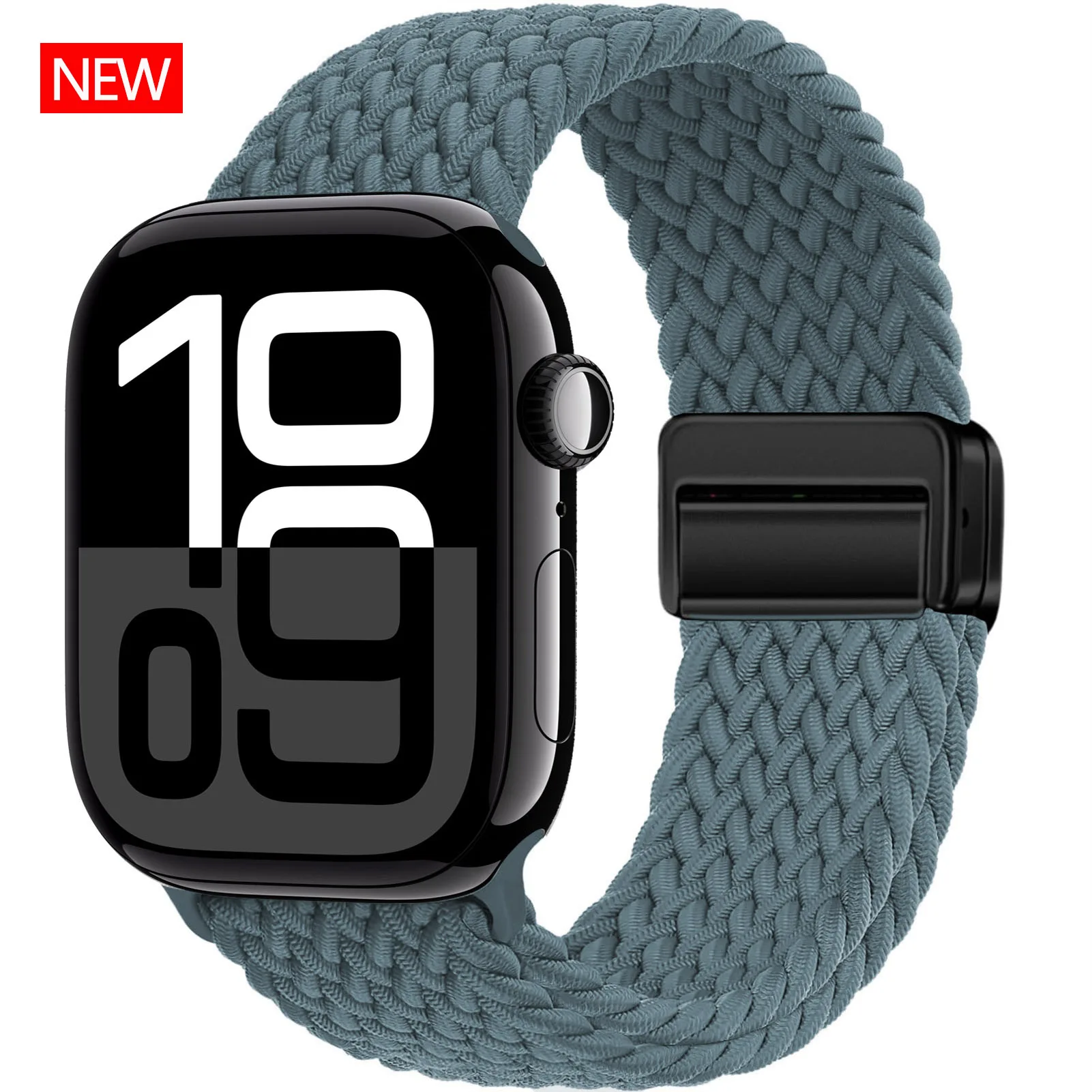 Braided Band For Apple Watch Strap 44mm 40mm 45mm 46mm 49mm 41mm 38 Magnetic Nylon Bracelet iWatch series se 7 6 8 9 10 Ultra 2