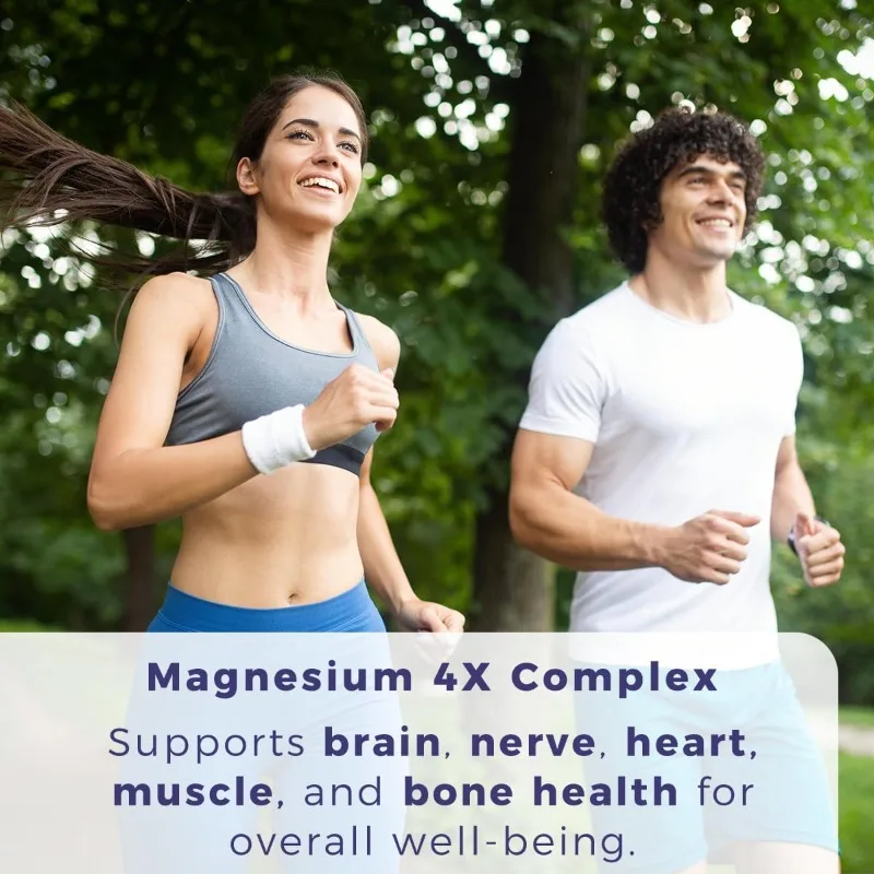 

4-кратная магниевая комплексная добавка — 300 мг с глицином, цитратом и малиновой костью, капсулы для поддержки здоровья, упаковка из 60 шт.