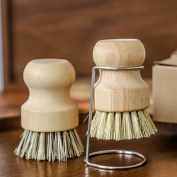 1/2pcs Kitchen Cleaning Brush Wooden Dish Brush with Natural Sisal and Coconut Durable Portable Eco Friendly Zero Waste