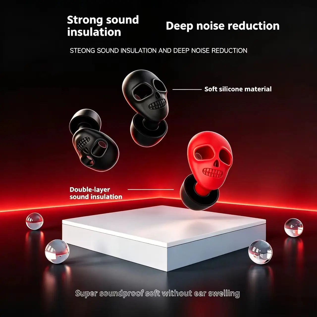 Earbuds for sleeping, special super sound insulation, learning noise, not hurting ears, silent artifact, snoring, anti-noise