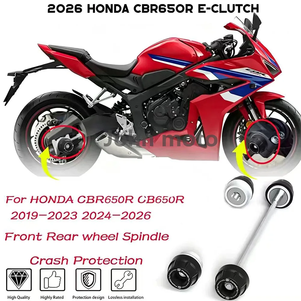 Front Rear wheel Spindle Crash Protection For HONDA CBR650R CB650R 2019-2026 Front Rear wheel Protection