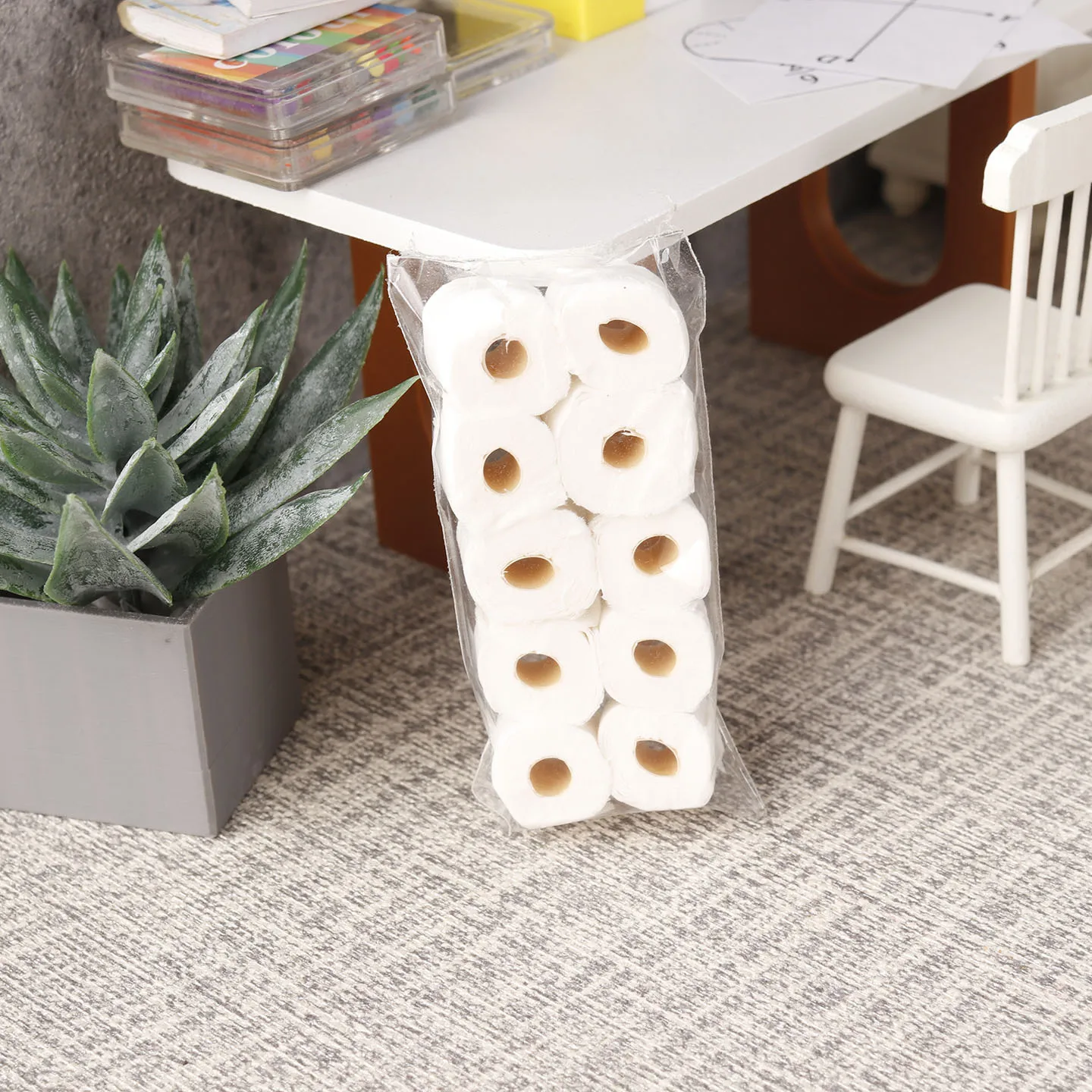 Miniature Model Mini Roll Tissue, Model House Decoration Ornaments, Miniature Scene Shooting Props