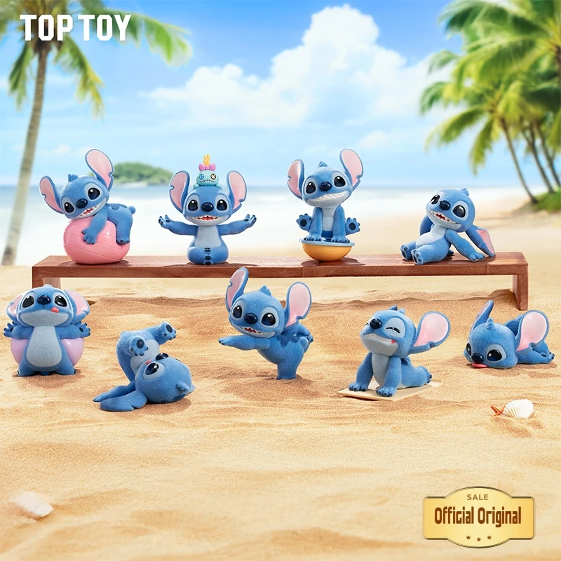 TOPTOY Offizielle Disney Stitch Fitness Yoga Serie Figur Blind Box PVC Beflockung Sammlerstücke Kawaii Desktop Dekoration Für Mädchen