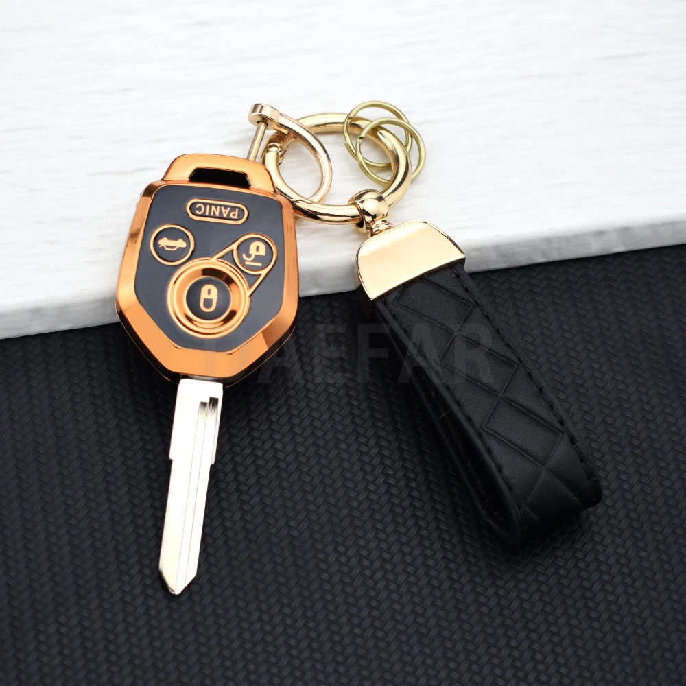 3 Buttons TPU Key Case Cover for Subaru Forester Outback Legacy 2008-2014 Protector Keyless Remote Fob