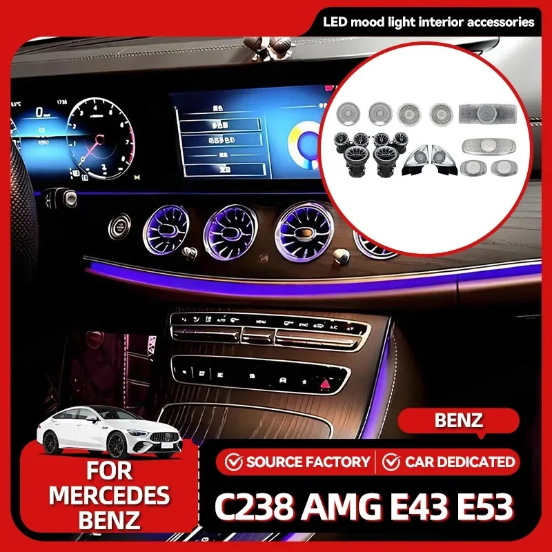 

Лидер продаж, 64 цвета, светодиодные вентиляционные отверстия, 3D вращающийся твитер, динамик для Mercedes Benz C238 E Coupe AMG E43 E53 E250 Interi