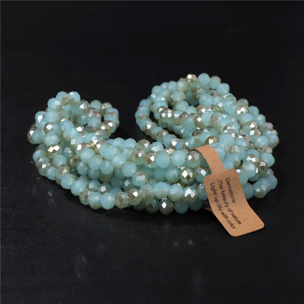 Großhandel 5 Strang/Los facettierte österreich ische Kristall perle Rondelle lose Abstand halter ab Farbe Glasperlen für Schmuck herstellung Zubehör – Detail 25