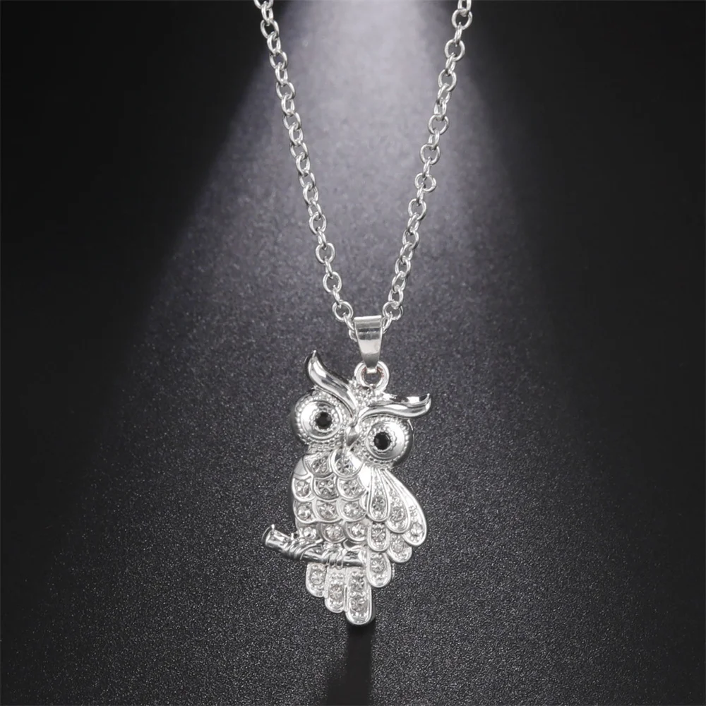 Lemegeton Crystal Kingfisher Turtle Owl Necklaces For Women Ladybug Bee Frog Pawprints Animal Pendant Choker Necklace Jewelry