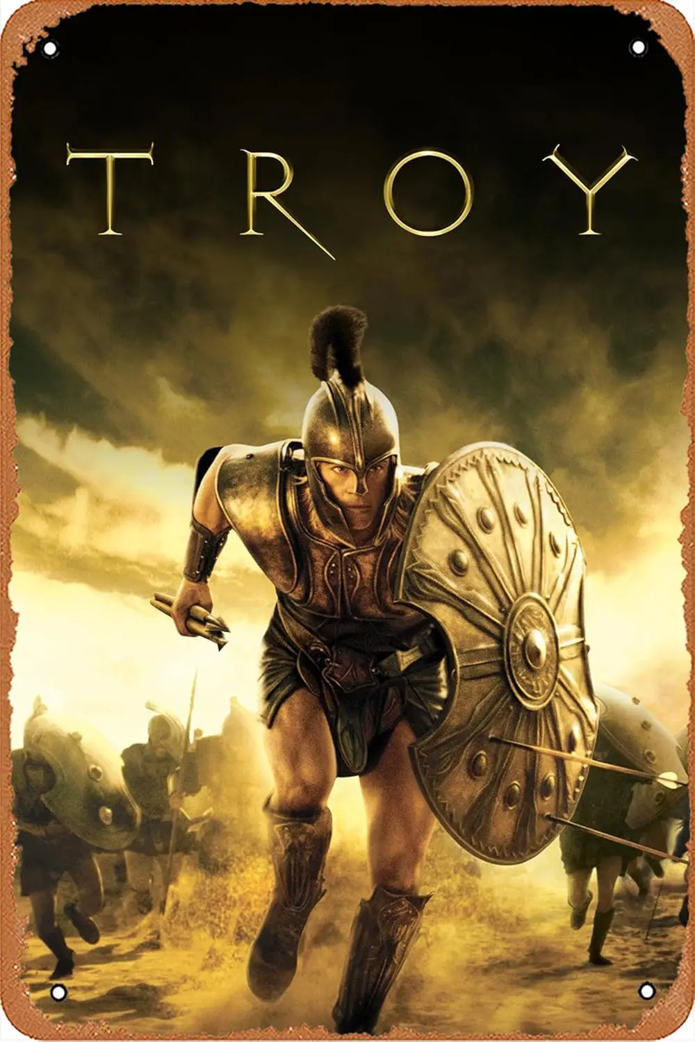 Troy (2004) Metal Tin Sign Movie Poster Vintage Art Wall Decor 12 x 8 inch sign
