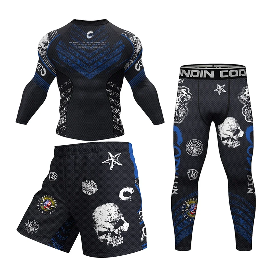 ملابس رياضية للرجال كرة السلة جيرسي ضغط الجري التدريب رياضية MMA BJJ الملاكمة Rashguard تجريب الصالة الرياضية اللياقة البدنية الملابس #6