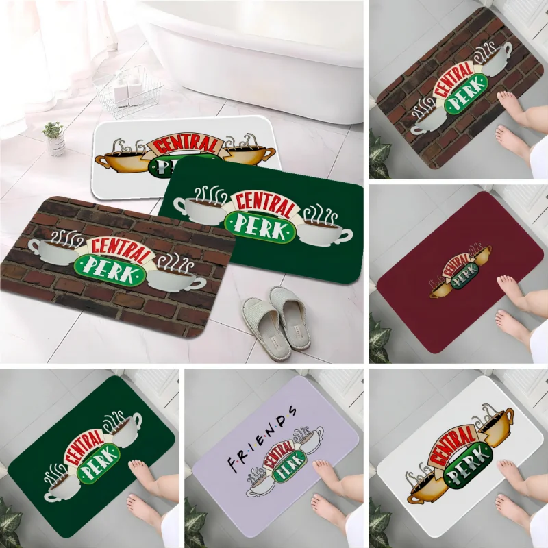 Central Perk Friends Printed Door Mat Non Slip Kitchen Bath Entry Floor Rug Entrance Washable Carpet for Home Bedroom Decoration