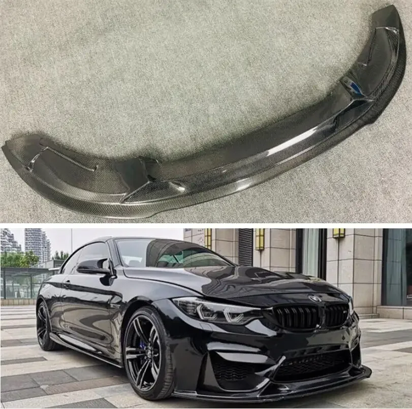 REAL CARBON FIBER Front Bumper Lip Splitters Cup Flaps Cover For BMW F80 F82 F83 M3 M4 2014-2020 R STYLE