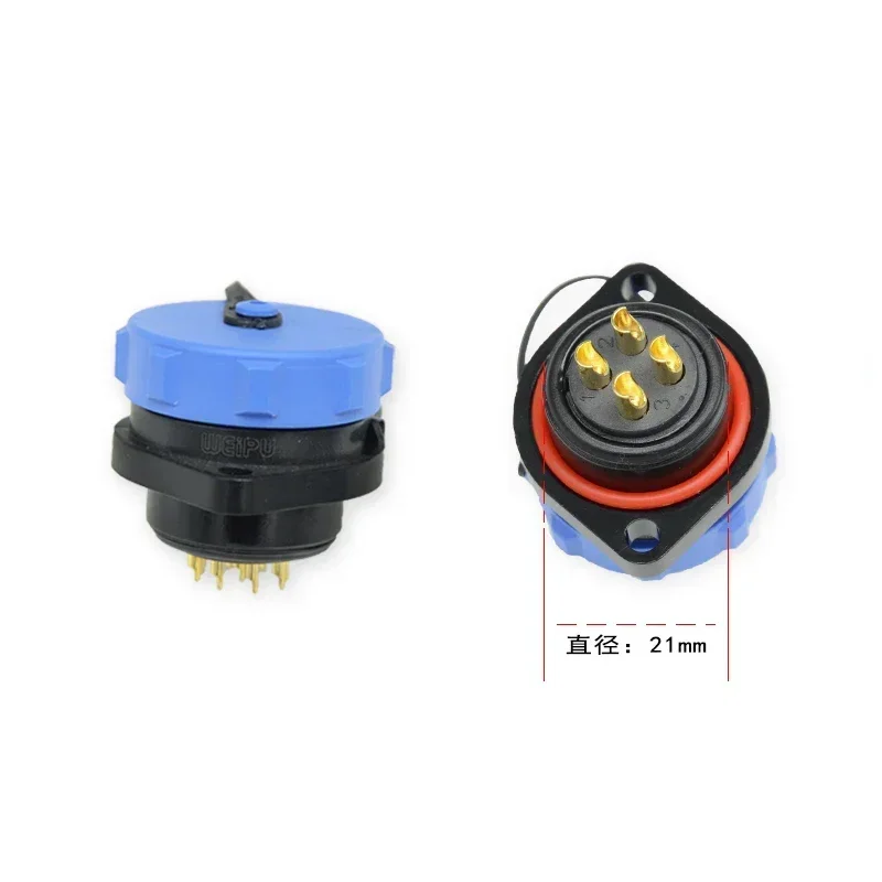 WEIPU SP21 2Pin 3Pin 4Pin 5 6 7 8 9Pin 12 15Pin Male Plug Female Flag Socket Waterproof Connector Outdoor Car LED Moto Auto Boat