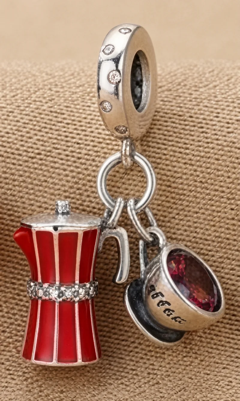 Cartoon Fruit Dessert Sport Travel Holiday Dangle Big Hole Charms Pendant Fit Snake Chain Bracelet Necklace DIY Jewelry Gift view 4