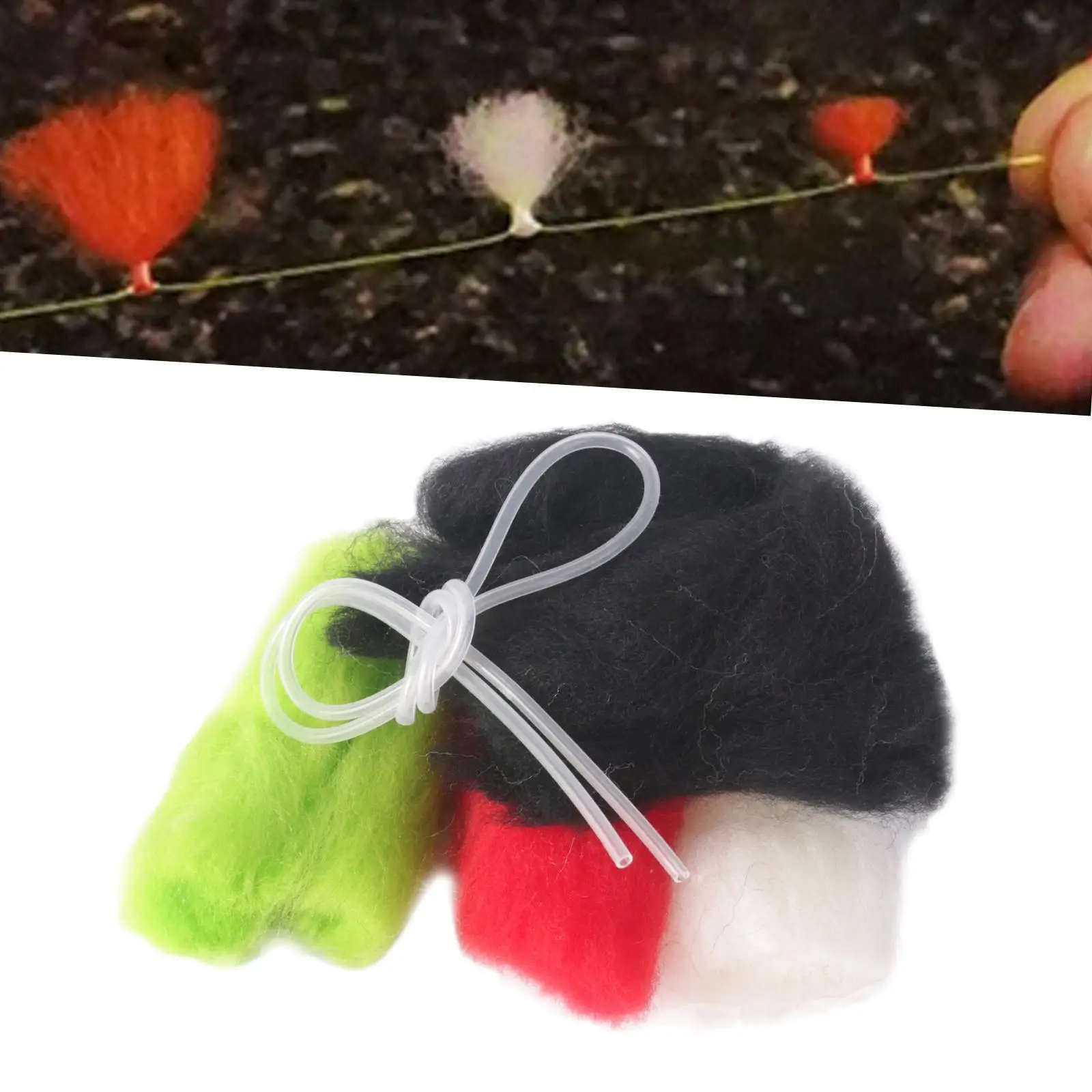 1 Set Strike Indicator Tool, Fly Fishing Float Accessories, with Tubing, for Fly Fishing ,Easy to Use, Wool Trout Mixed Colors