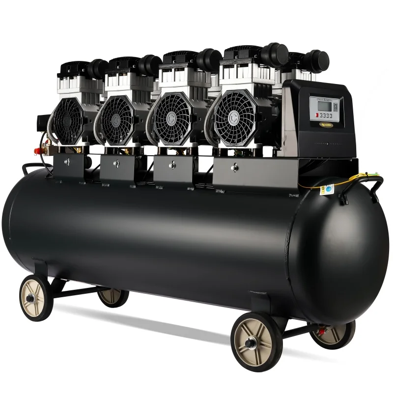 6KW/8HP Professional Silent Dental Portable Single Phase 50HZ Oil-Free Piston Pump Industrial 200 Liter  Air Compressor