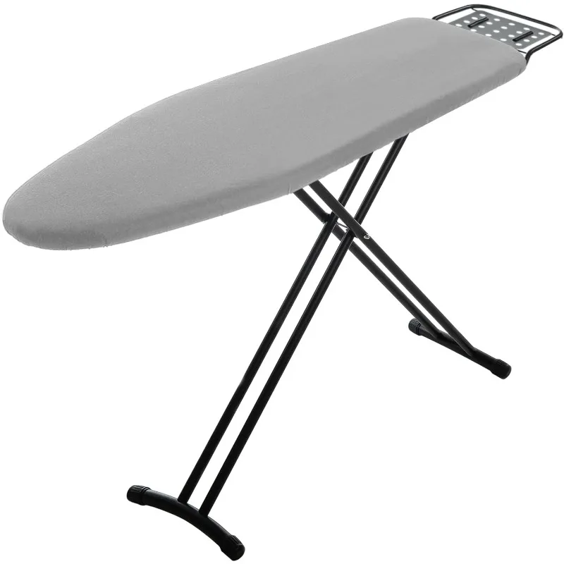 Ironing Board Full Size, Heavy Duty Compact Iron with Rest, Height Adjustable Sturdy Stand, Grey Cover Extra Thick Padding