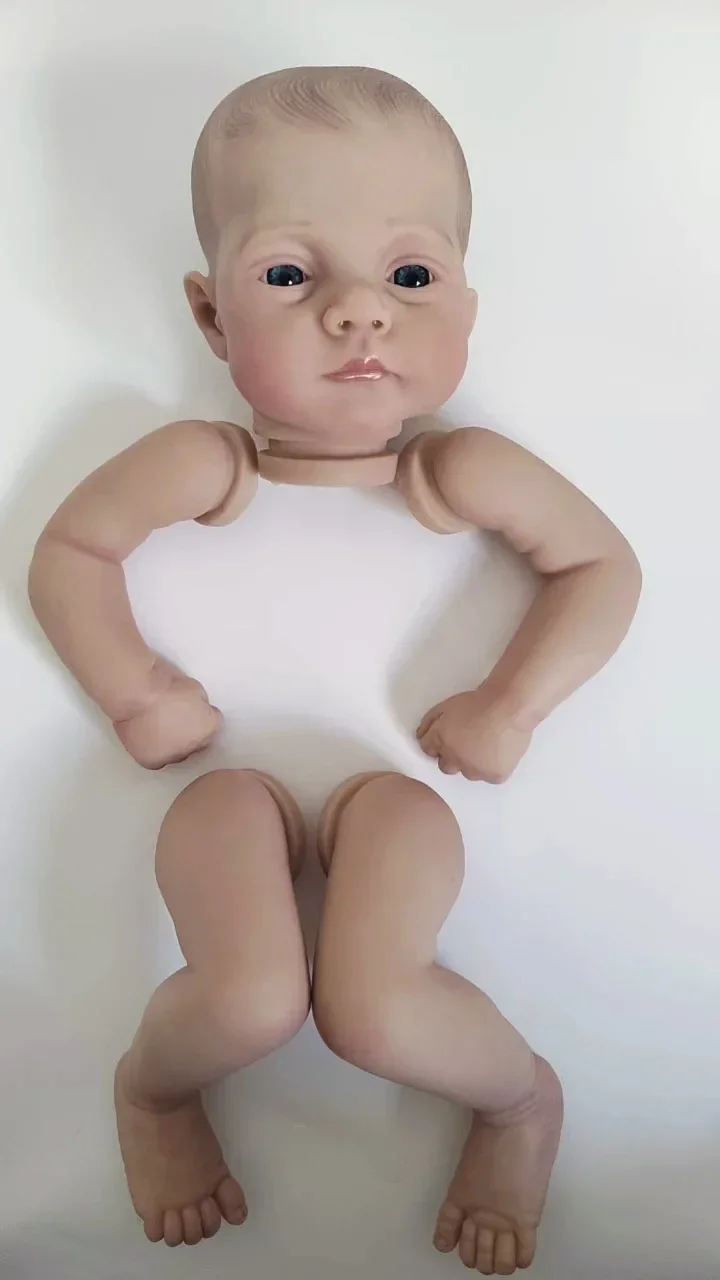 19 inch Lily/Irys Twins al geschilderde kits/een geschilderd blanco herboren pop kit Soft Touch frisse kleur pop onderdelen met stoffen lichaam