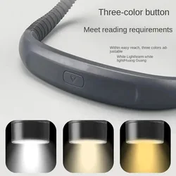 LED Neck Light Eye Protection New Durable Outdoor Energy-saving USB Charging Protection Three Color Adjustable Charging Type