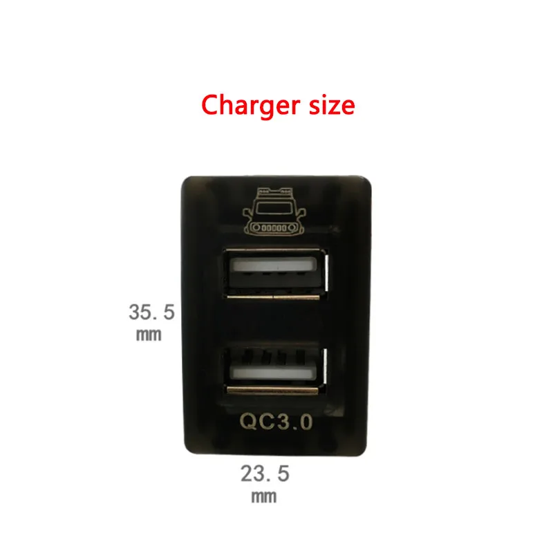 1pc Quick Car Charger QC3.0 USB Interface Socket Fast Car Charger Use For Suzuki Jimny