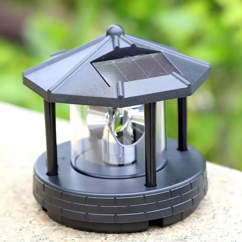 

Solar Lighthouse 360 Degree Rotating Solar Lighthouse Beacon Outdoor Waterproof Lamp Ornament landscape light rockery decoration