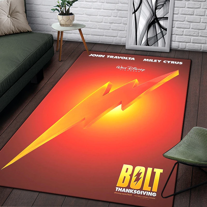 Bolt Movie Cartoon Carpet Rug for Living Room Bedroom Decoration Picnic Camp Kitchen Carpet Crawling Carpet Decoration