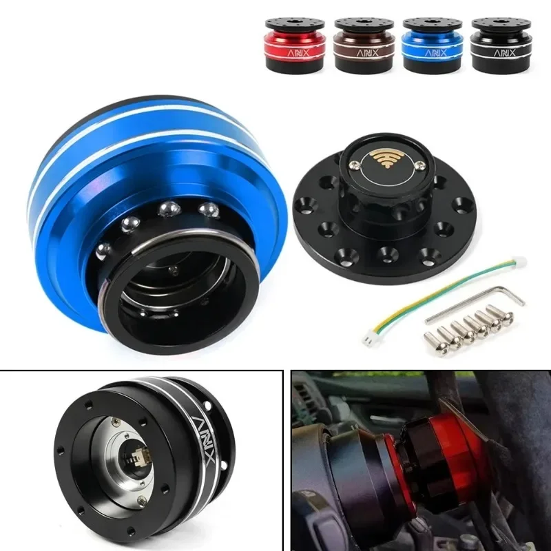 

Алюминиевый 70 мм 6-луночный гоночный симулятор игрового руля быстросъемный адаптер ступицы для MOZA Simagic M10 A/Mini Euro Truck