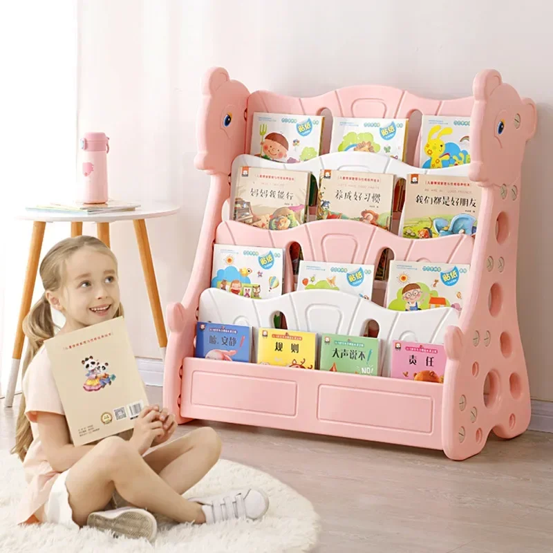 

Kids Floor Book Shelf Modern Simple Kindergarten Organizer for Living Room Sundries Children's Book Storage Minimalist Toy Shelf